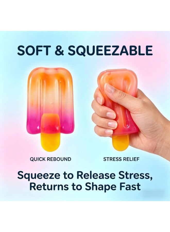 جيو آيس كريم squishy، لعبة حسية ناعمة، كرة تخفيف التوتر ببطء، لعبة مضادة للتوتر، squishies للأطفال والكبار، مناسبة للتوحد، هدايا لتخفيف التوتر - Image 4