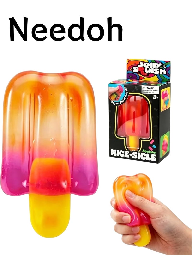 جيو آيس كريم squishy، لعبة حسية ناعمة، كرة تخفيف التوتر ببطء، لعبة مضادة للتوتر، squishies للأطفال والكبار، مناسبة للتوحد، هدايا لتخفيف التوتر - Image 1