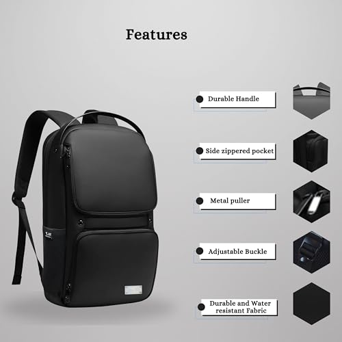 Ligo office Pro Series Smart Tech Anti-Theft Laptop Backpack for Men and Women For Business Professionals office College Students (Black) - Image 5