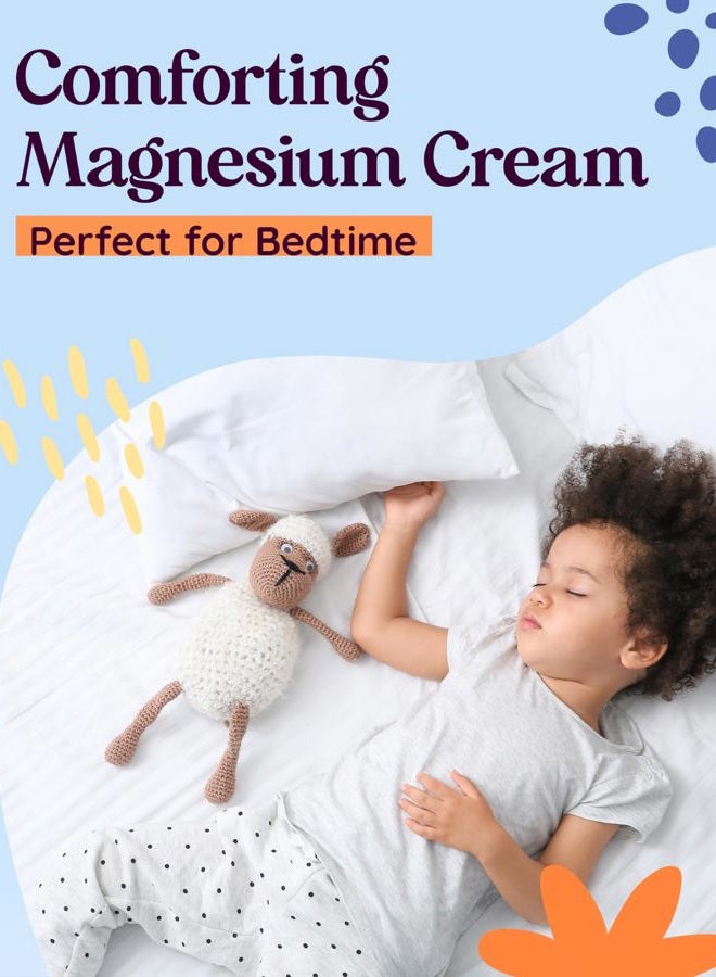 Mindfully Natural Magnesium Cream For Kids and Babies - Calming Body Lotion for Bedtime - Magnesium Chloride with Arnica and MSM in Organic Aloe & Shea Butter Base 3.69 oz (Unscented) - Image 4
