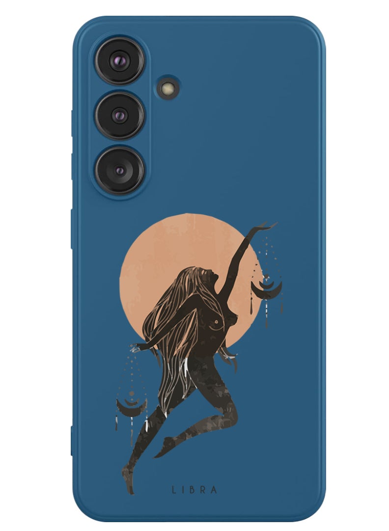 Theodor Protective Slim Fit Case Liquid Silicone Cover with Full Body Protection Anti-Scratch Shockproof Case For Samsung Galaxy S24 Plus (Blue) - Libra - Image 1