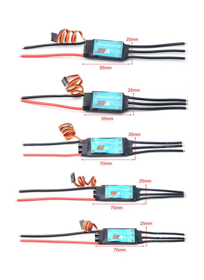 Replacement 20A Brushless ESC Bidirectional Electronic Speed Controller For RC Car And Boat