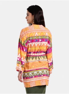 Carina Printed Kimono with Waist Belt  - Image 3
