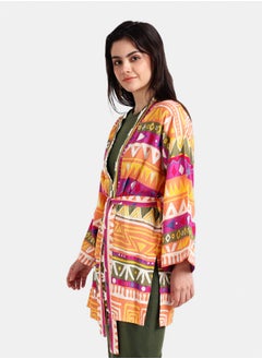 Carina Printed Kimono with Waist Belt  - Image 2