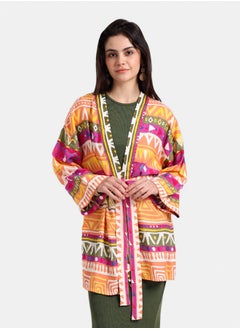 Carina Printed Kimono with Waist Belt  - Image 1