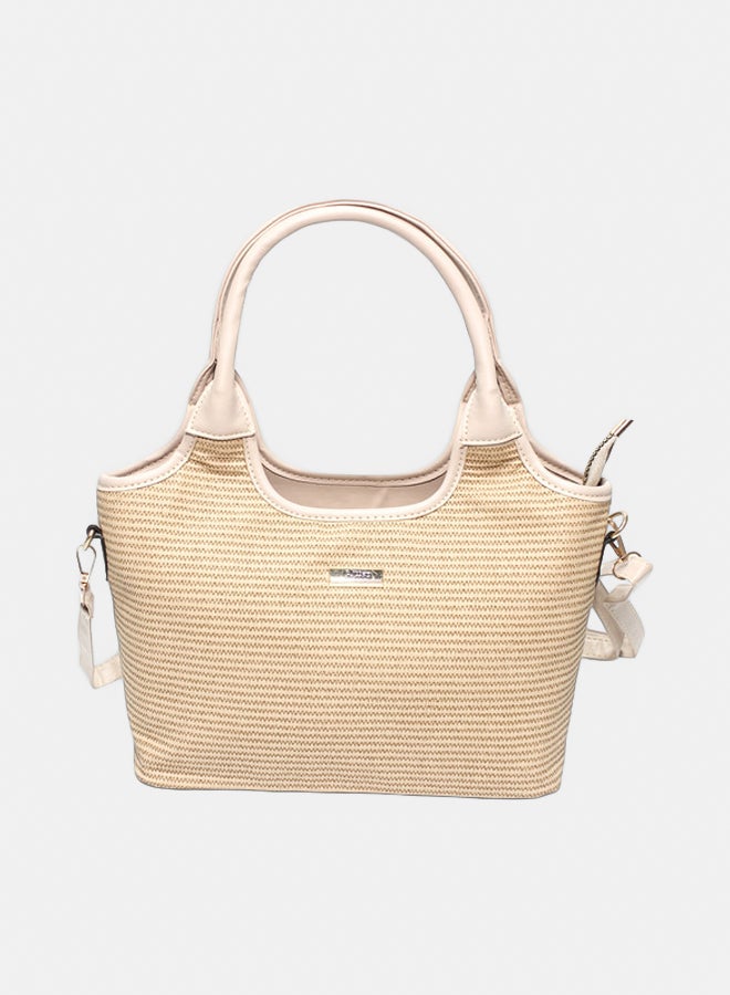Glitter Bag with Cross Hand - Light Brown - Image 1