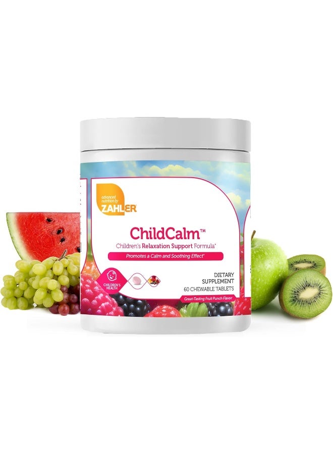 زاهلير تركيبة دعم الاسترخاء للأطفال من ChildCalm بنكهة الفاكهة، 60 قرصًا قابلاً للمضغ - Image 1