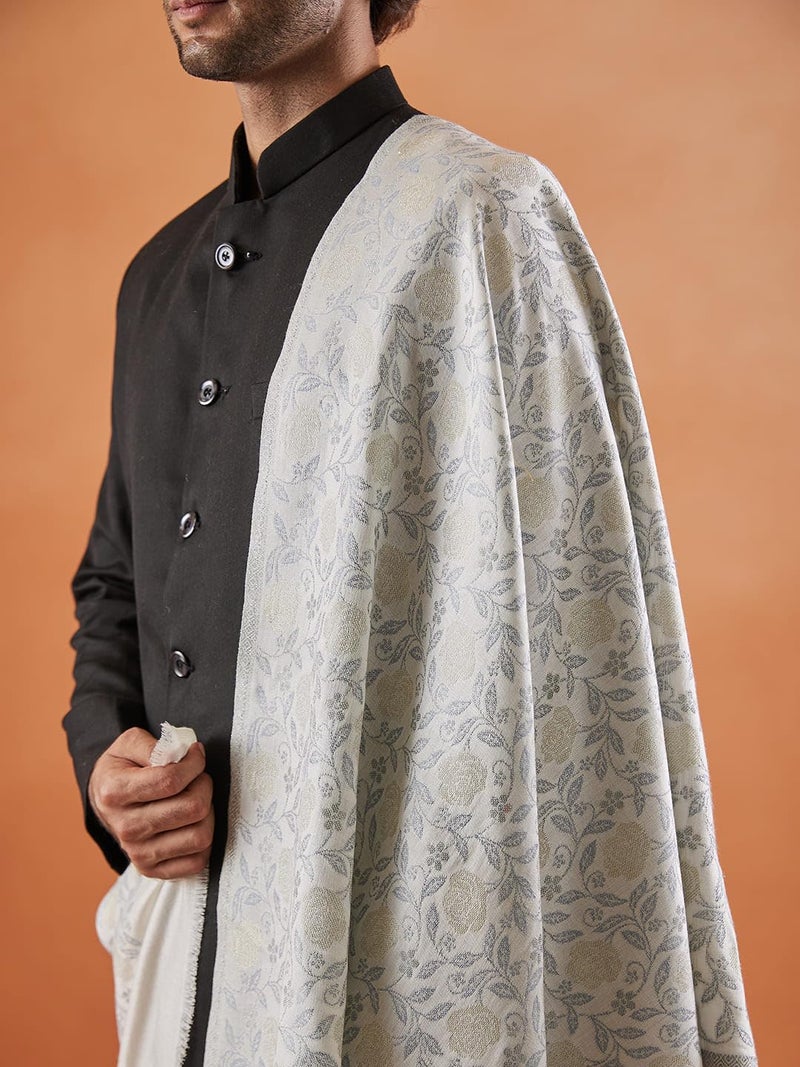 Pashmoda Men Gulnari Kaani Stole (Size 71x203 cm) - Image 3