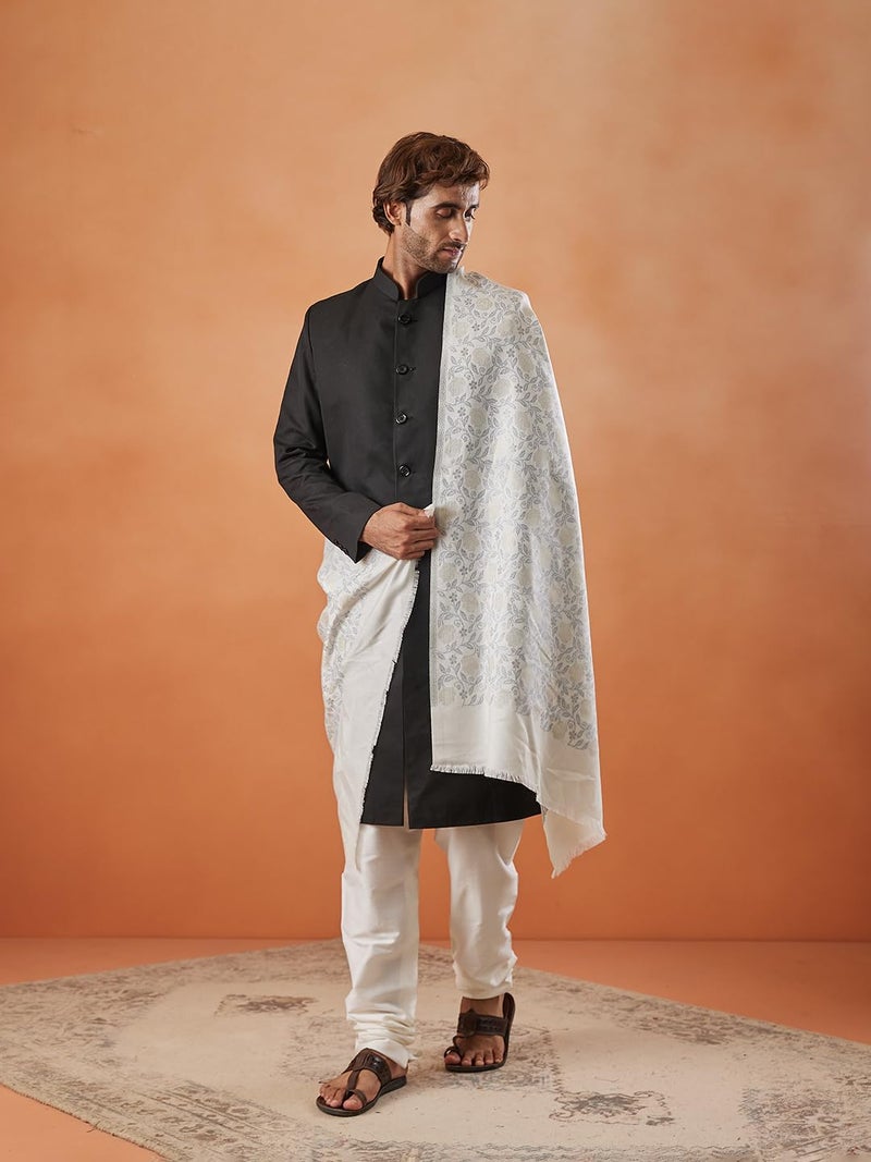 Pashmoda Men Gulnari Kaani Stole (Size 71x203 cm) - Image 4