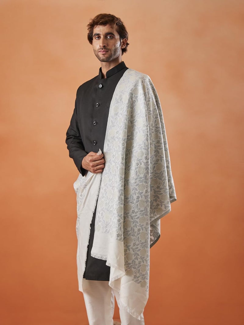 Pashmoda Men Gulnari Kaani Stole (Size 71x203 cm) - Image 2