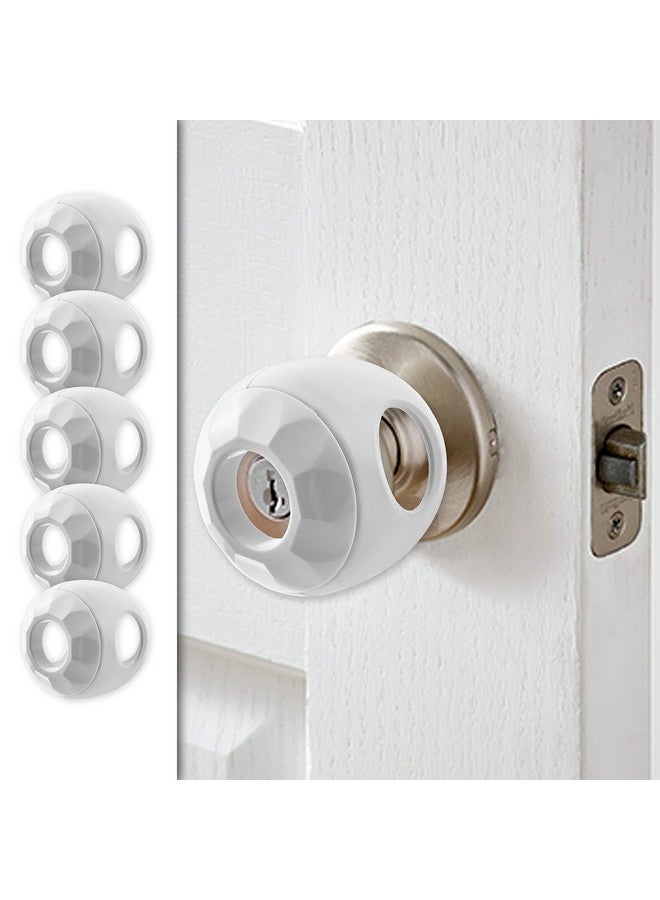 Driddle Door Knob Safety Cover for Kids - 5 Pack - Baby Proof Door Knob Covers - Door Locks for Kids Safety Child Proof - White - Image 1