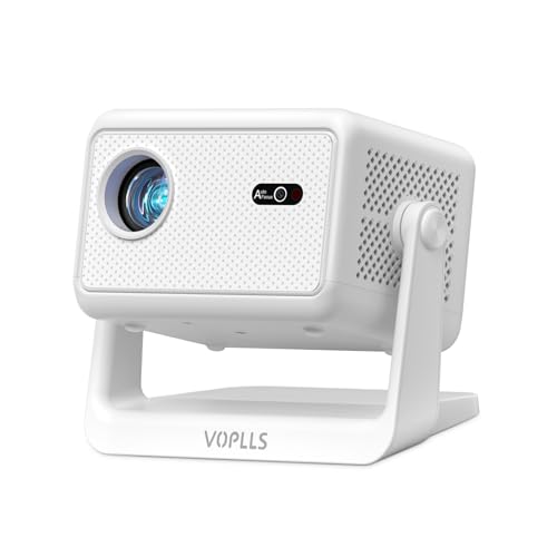 VOPLLS 【Officially-Licensed APP & 1800 ANSI】Smart Mini Projector with WiFi and Bluetooth 4K Support, VOPLLS Auto Focus/ Keystone Outdoor Portable Movie Phone Video Proyector for Bedroom/Home/Wall/Ceilling - Image 1