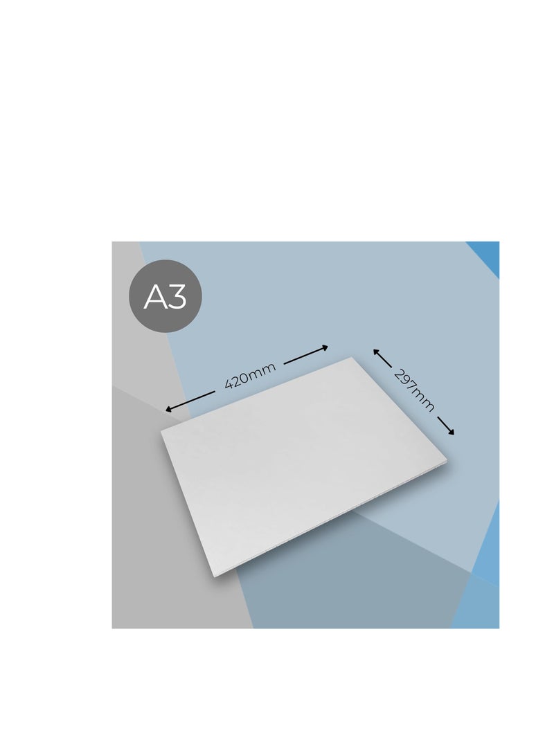 10-Piece A3 Size Foam Boards White 5mm Thickness