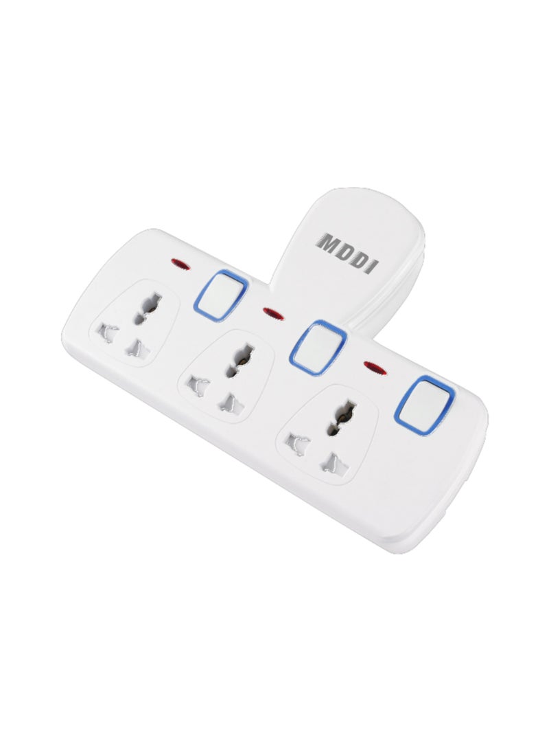 MODI - Multi Plug Power Extension Adapter 3 Way Universal Wall Uk 3 Pin Socket For Home Office And Kitchen - Image 1