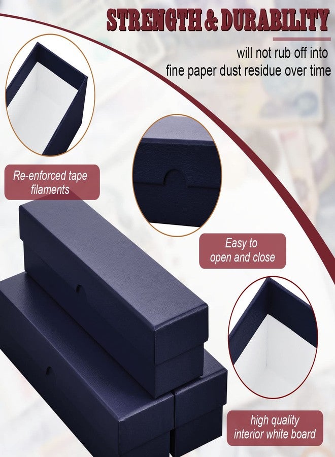 تيلينغ صندوق تخزين العملات المعدنية من تيلينج، 4 قطع، حوامل قابلة للطي 2x2 بوصة، لوازم جمع العملات المعدنية، حوامل لجمع السنتات، مصنوع من الورق المقوى (أزرق) - Image 3