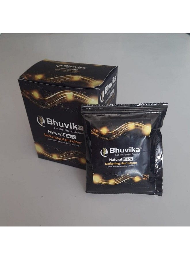 Bhuvika Herbal Hair Color ; Natural Black ; Dual Pack ; Pack Of 2(Two Boxes) - Image 2