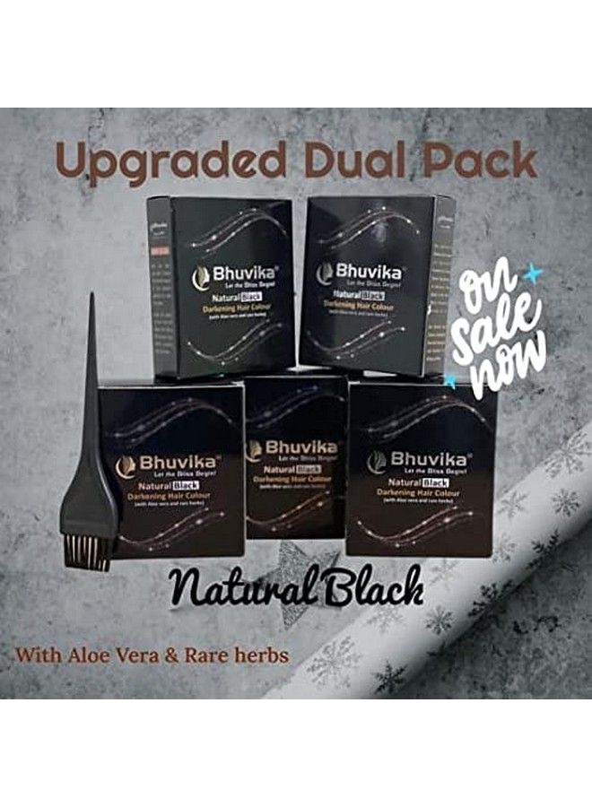 Bhuvika Herbal Hair Color ; Natural Black ; Dual Pack ; Pack Of 2(Two Boxes) - Image 5