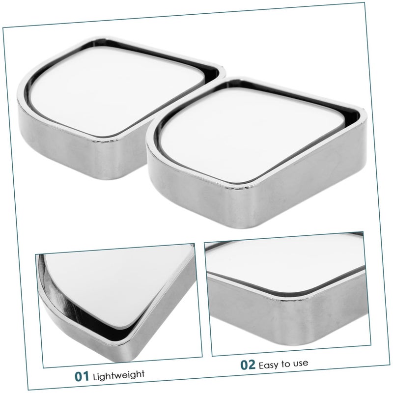 2Pcs Convex Blind Spot Mirrors 4 Inch Frameless Wide Angle For Car SUV Safety - Image 5