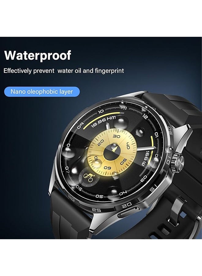 4 Pcs Tempered Glass Screen Protector for Huawei Watch GT 6 46 mm, Waterproof Tempered Glass Film, 9H Screen Protector HD Anti-Scratch Screen Protector, Shatterproof, Bubble-Free Screen - Image 5
