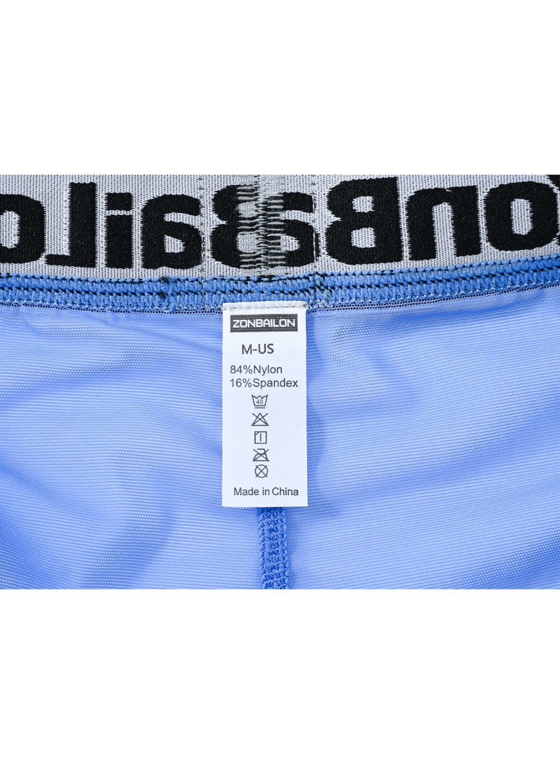 ZONBAILON Men's Ultra Thin See-Through Mesh Boxer Briefs, ZonBaiLon Breathable Nylon Spandex Underwear, Sizes M-3XL, Multi Colors Available - Image 2