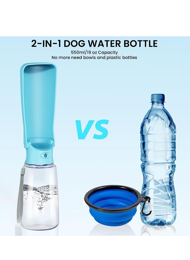 general Portable Dog Water Bottle Dispenser [Leak Proof & Foldable] Dog Travel Water Bottle Bowl Accessories for Puppy Small Medium Large Dogs Pet Water Bottles for Dogs Walking Outdoor Hiking Travel 19OZ  - Image 5