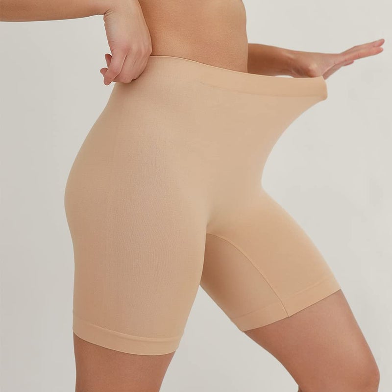 INNERSY Women's Slip Shorts for Under Dresses High Waisted Shorts 3-Pack(Nude,Small) - Image 2