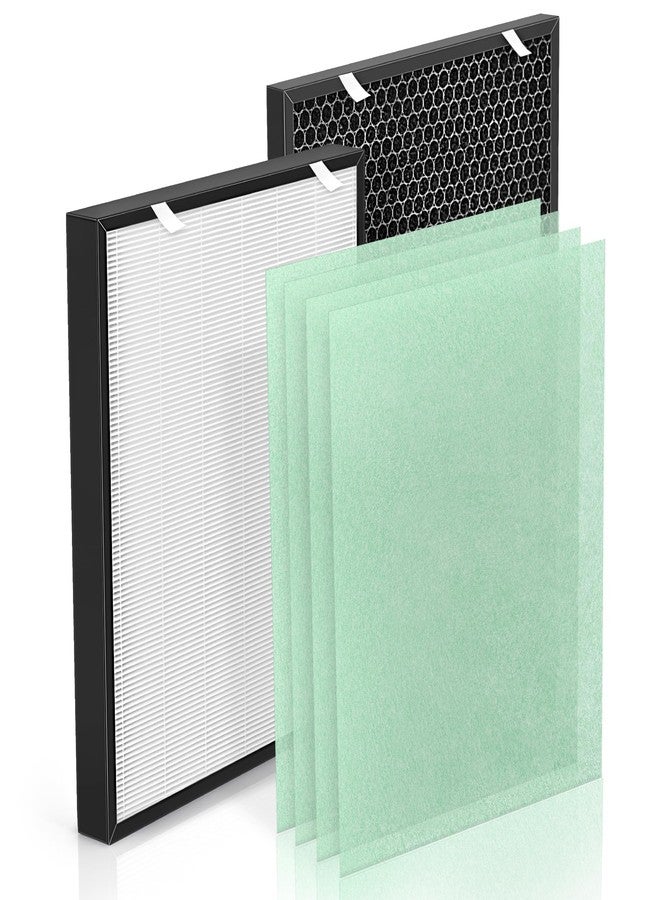 Keedal Air400 Replacement Filters Compatible with Bissell Air Purifier Filter Replacement 3365 2520 2521 for Bissell Air Purifier Air400 and 24791, 1 True H13 Filter, 1 Activated Carbon Filter & 4 Pre-Filter - Image 1