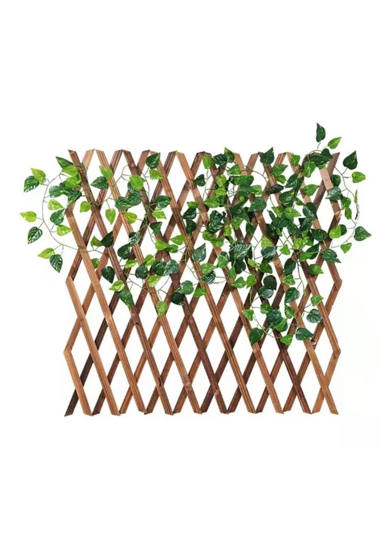 LINGWEI Wooden Expandable Garden Fence Portable Wood Wicker Bamboo Fence Hanging Wooden Plant Trellis Frame Support For Climbing Vines Flowers Wall Decor - Image 5