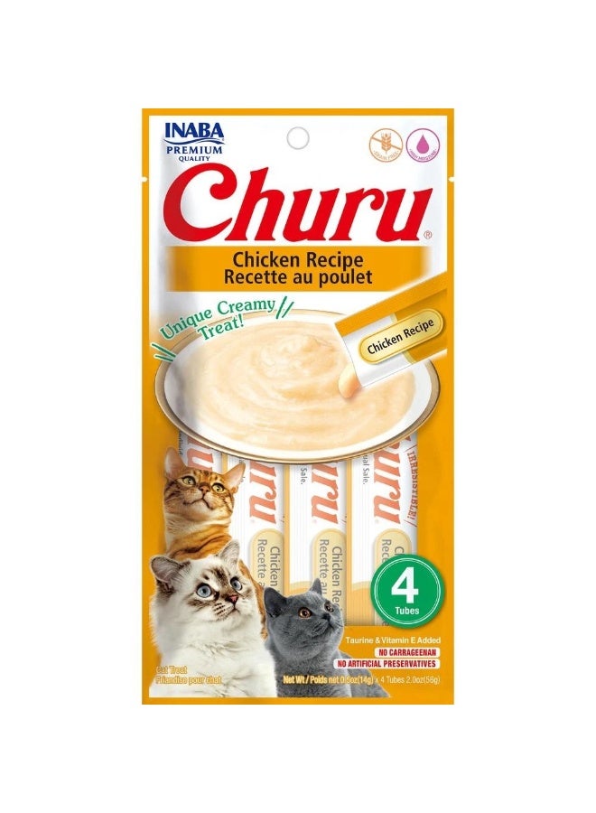Inaba Churro Creamy Cat Treats Chicken Flavor