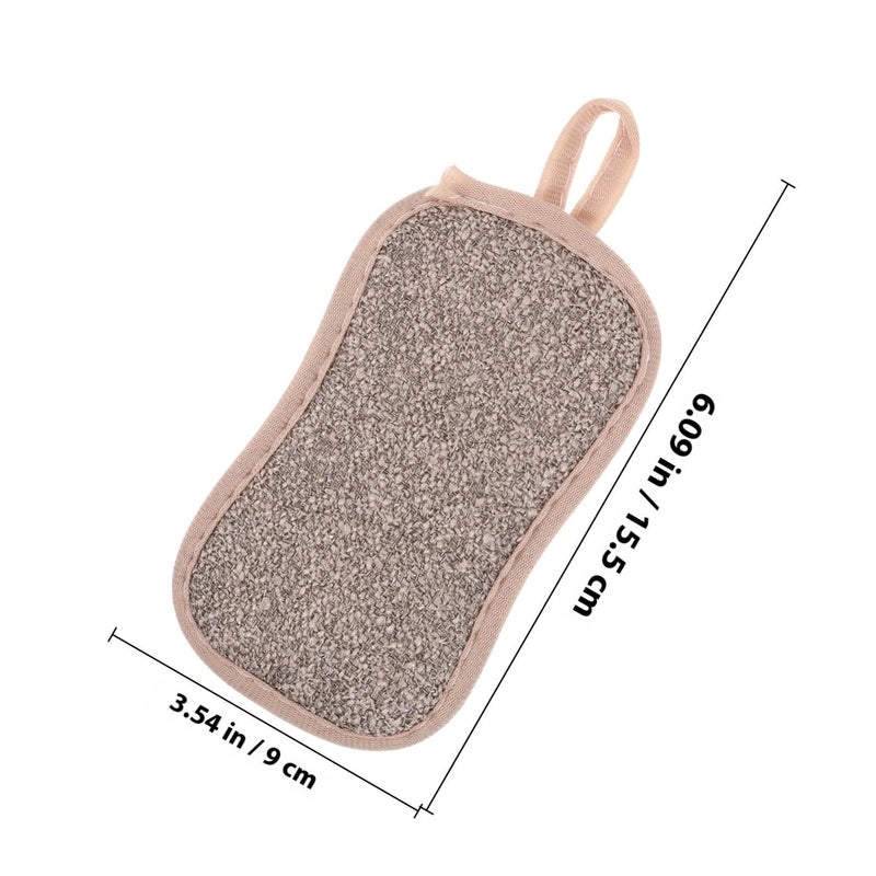 Dual Sided Kitchen Sponges 6 Pack Reusable Dish Scrubber Gray - Image 3