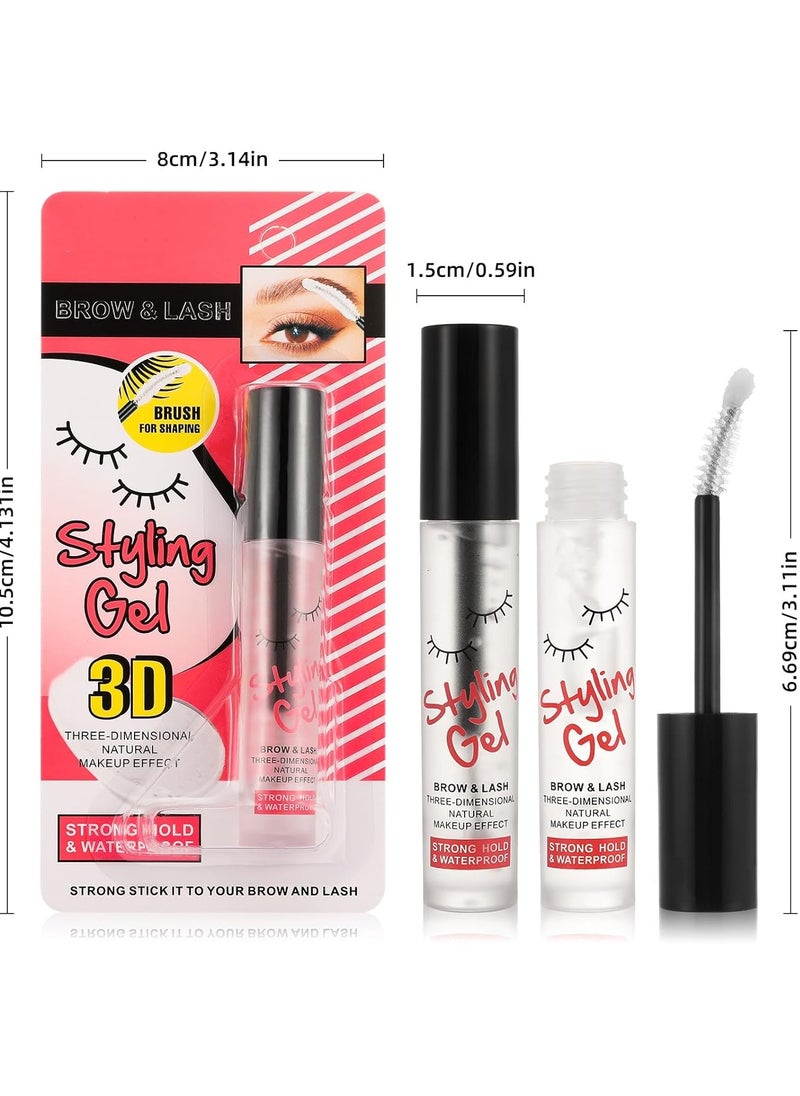 Kiss Beauty - Clear Eyebrow and Lash Styling 3D Gel Waterproof Long Lasting 16 hours Natural Finish Gel Feathery Fluffy and Brow Freeze Eyebrow Styling Wax Transparent Eyebrow and Lash Setting Gel - Image 1