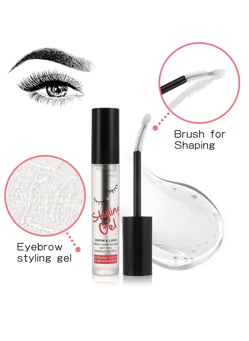Kiss Beauty - Clear Eyebrow and Lash Styling 3D Gel Waterproof Long Lasting 16 hours Natural Finish Gel Feathery Fluffy and Brow Freeze Eyebrow Styling Wax Transparent Eyebrow and Lash Setting Gel - Image 1