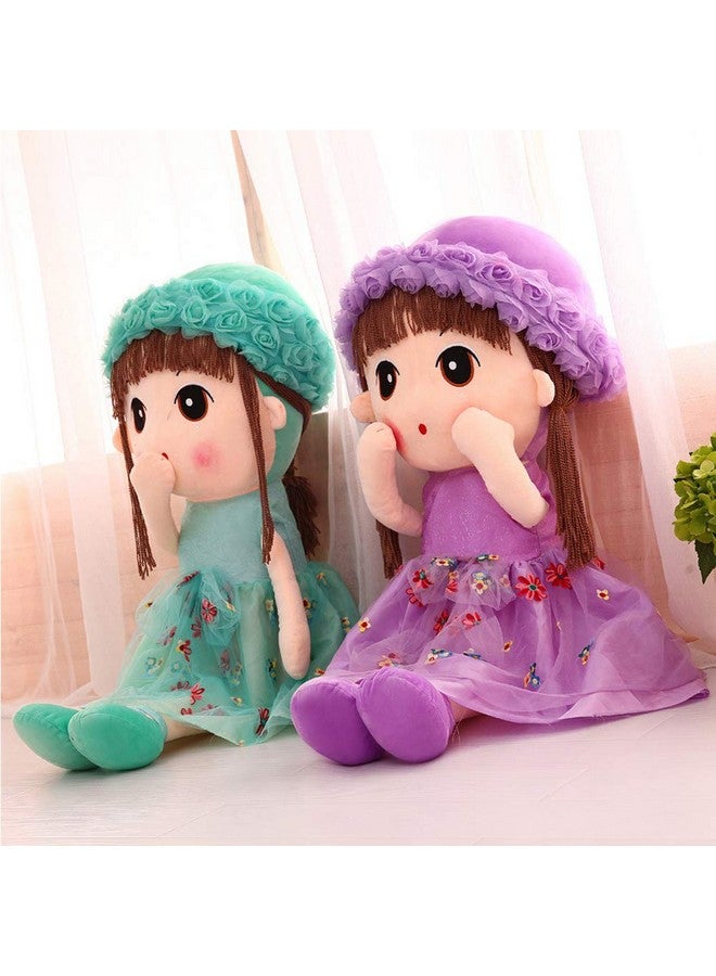 Tvoip Tulle Skirt Princess Plush Toy Phial Dolls Children Girls Doll Cute Little Girl Dolls, 18 Inch (Purple)  - Image 4