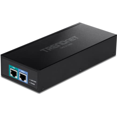 TRENDnet 10G PoE++ Injector, Supplies PoE (15.4W), PoE+ (30W), or PoE++ (90W), Converts a Non-PoE Port to A PoE ++ 10G Port, Metal Housing, Black, TPE-319GI - Image 3