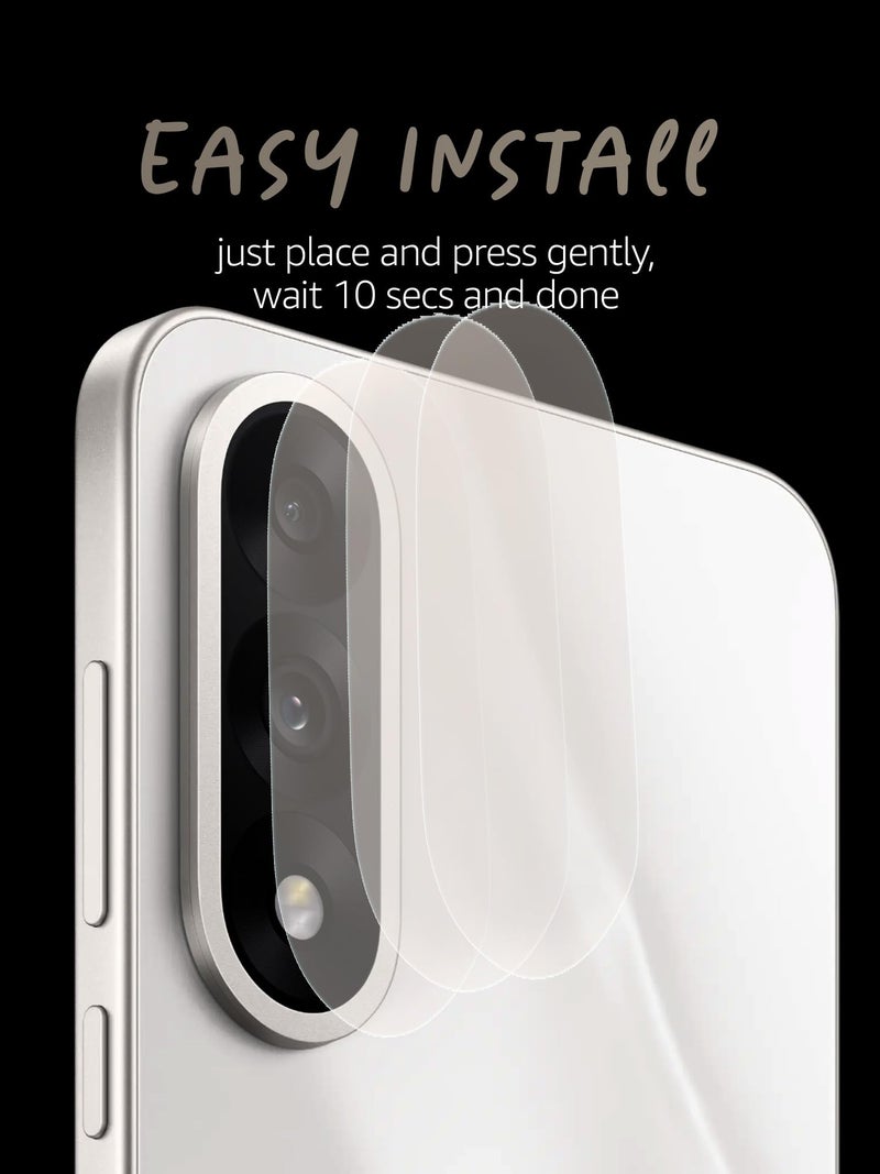 Lensarmor Compatible with OnePlus Nord 5 Camera Lens Protector – Silver Metal Ring Lens Guard for Nord 5, 9H Scratch Resistant, HD Transparent Glass, Anti-Fingerprint Camera Protector - Image 4