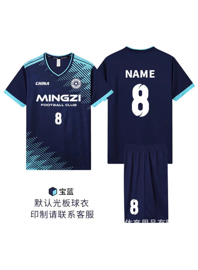 Printed Football Jersey Set Short Sleeve Team Uniform Quick Dry Training Shirt for Men Women and Children