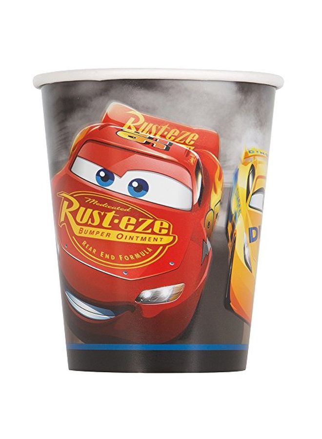 Unique Disney Cars 3 Paper Cups 8 Pcs - Image 1