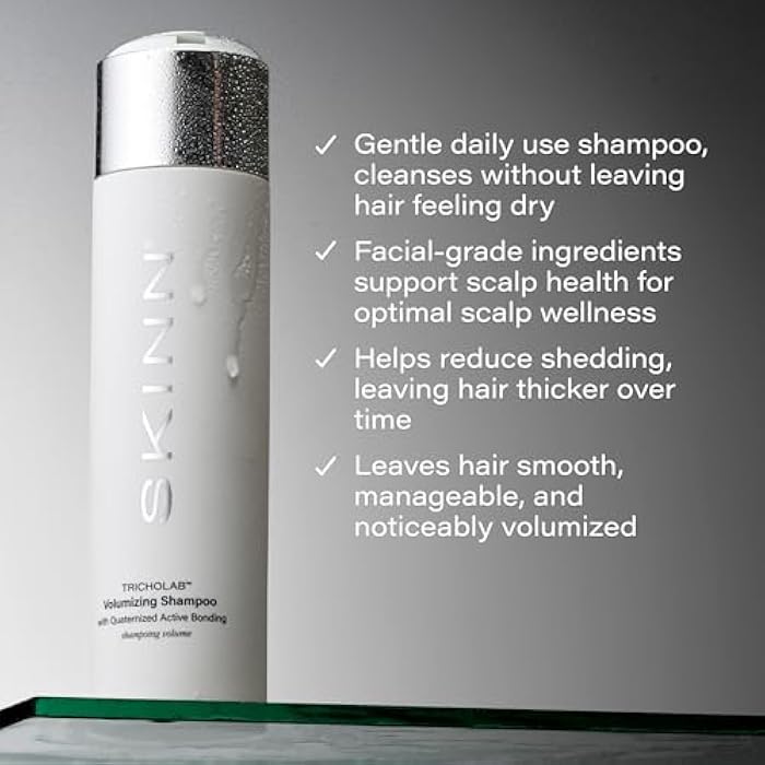 SKINN Sulfate-Free Volumizing Hair Shampoo - Gentle Shampoo Helps Reduce Hair Loss, Promote Healthy Growth & Scalp - Strengthening, Hydrating & Moisturizing for All Hair Types - Men & Women - Image 3