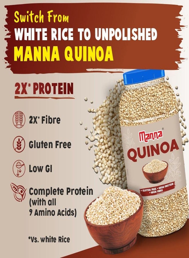 Manna Quinoa 1.5kg Whole Grain Gluten Free. Saponin Free, Complete Protein with 9 Amino Acids - Image 2