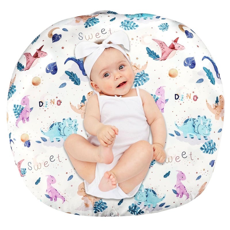 DILIMI Newborn Lounger Cover, Cute Dinosaur Removable Cover Ultra Soft Comfortable Lounger Slipcover Removable Cover for Infant Lounger Pillow (Lounger not Included) - Image 1