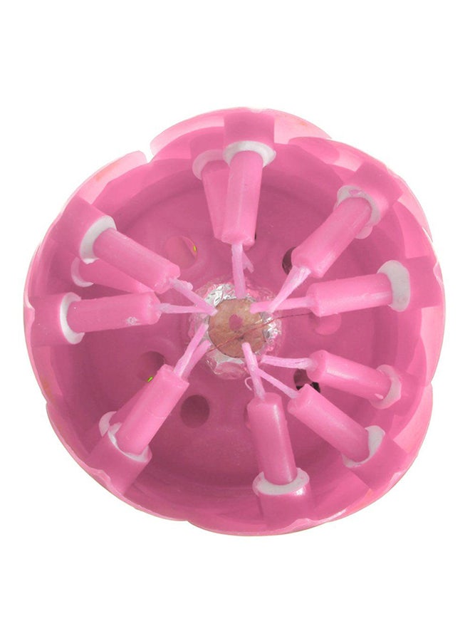 14 Musical Spinning Rotating Lotus Flower Birthday Candle Pink  - Image 3