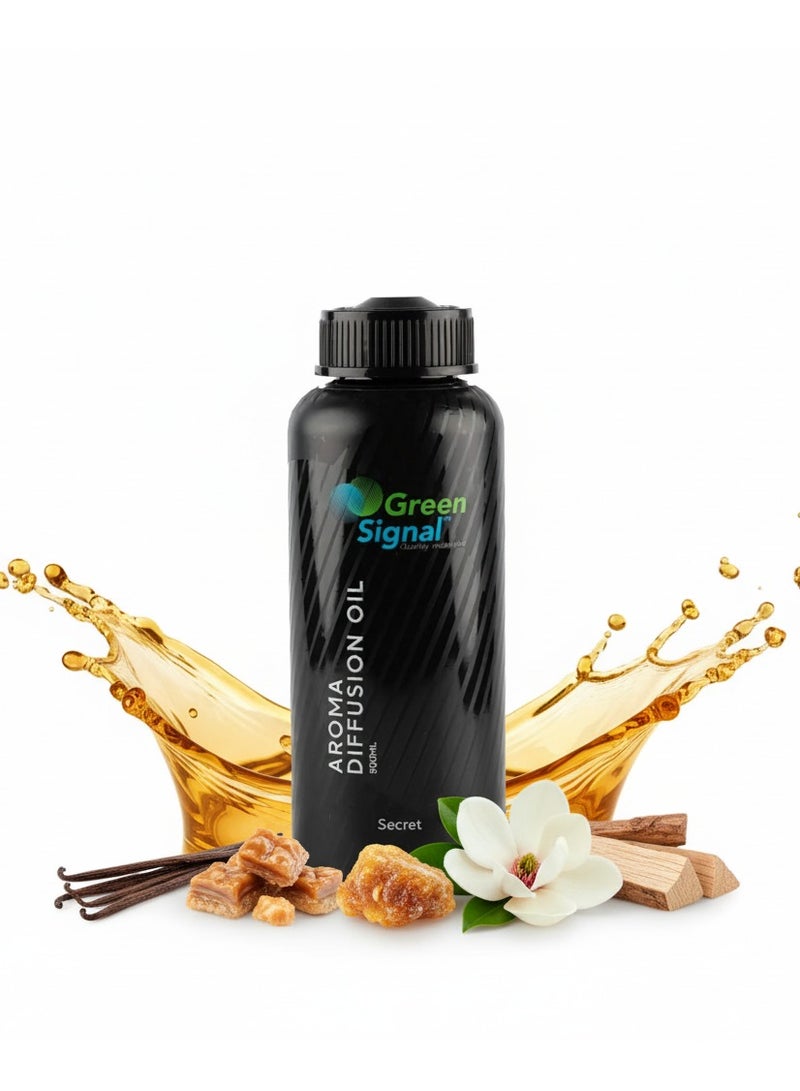 Green Signal Diffuser Aroma Oil – 500ml – Premium Secret Fragrance Oil – Elegant & Mysterious Long-Lasting Scent - Image 1