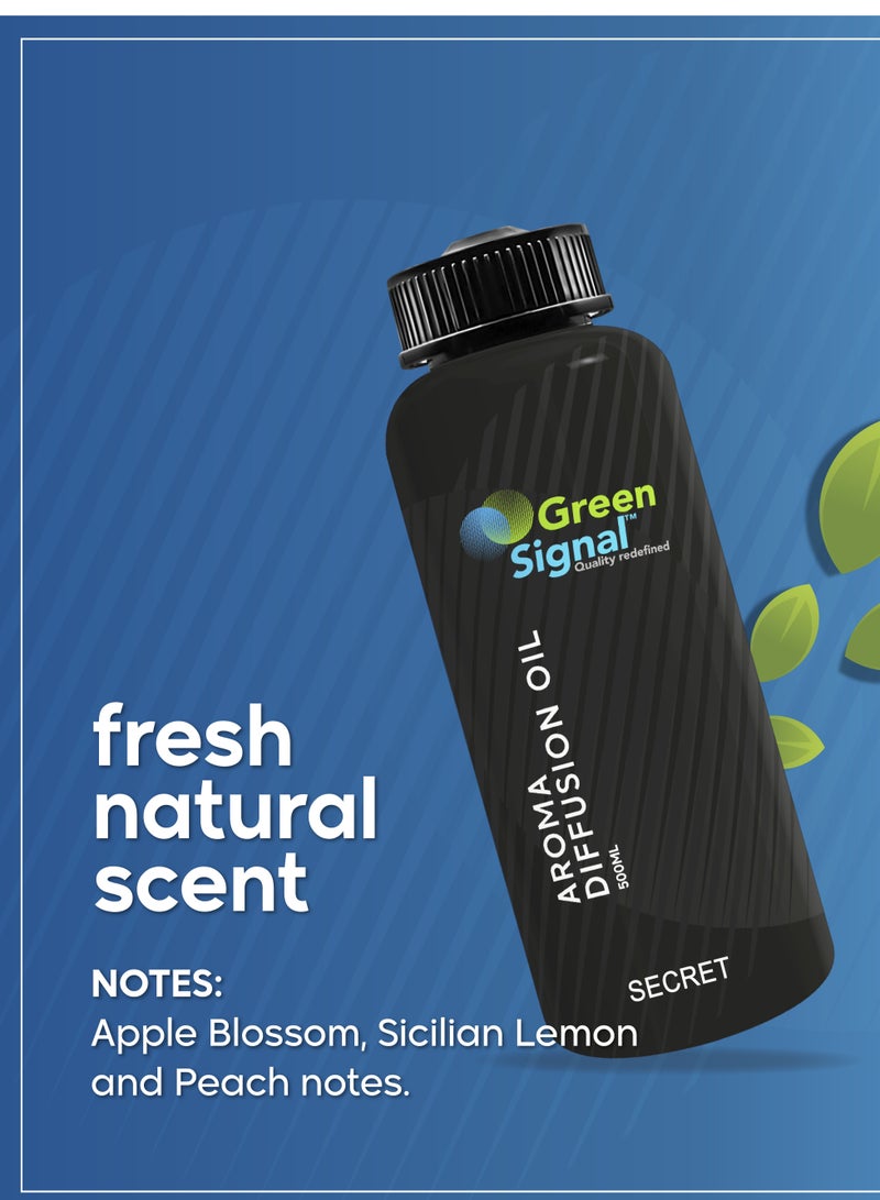 Green Signal Diffuser Aroma Oil – 500ml – Premium Secret Fragrance Oil – Elegant & Mysterious Long-Lasting Scent - Image 3