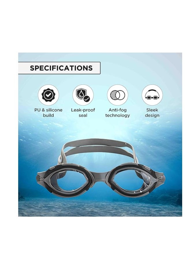 ENDLESS  - EL1001 Swimming Goggle with Anti-Fog and UV Protection | Material : Silicon, Rubber | Attached Ear Buds and Adjustable Strap | Soft Silicone Gasket for Leak Proof | With Hard Case - Image 1