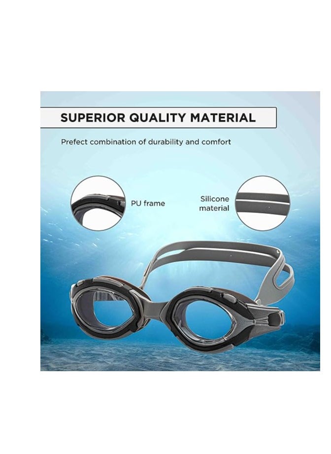 ENDLESS  - EL1001 Swimming Goggle with Anti-Fog and UV Protection | Material : Silicon, Rubber | Attached Ear Buds and Adjustable Strap | Soft Silicone Gasket for Leak Proof | With Hard Case - Image 1