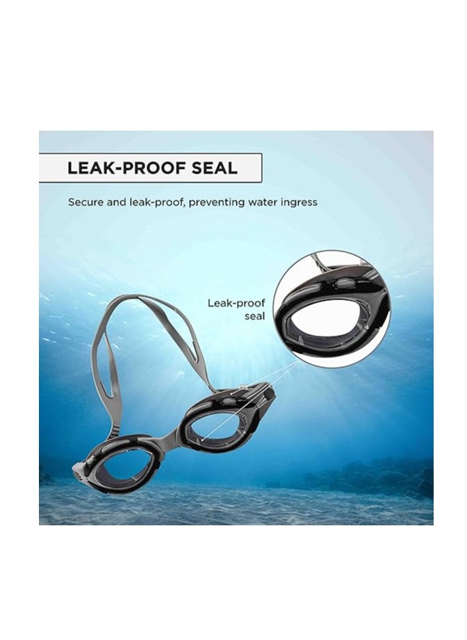 ENDLESS  - EL1001 Swimming Goggle with Anti-Fog and UV Protection | Material : Silicon, Rubber | Attached Ear Buds and Adjustable Strap | Soft Silicone Gasket for Leak Proof | With Hard Case - Image 1