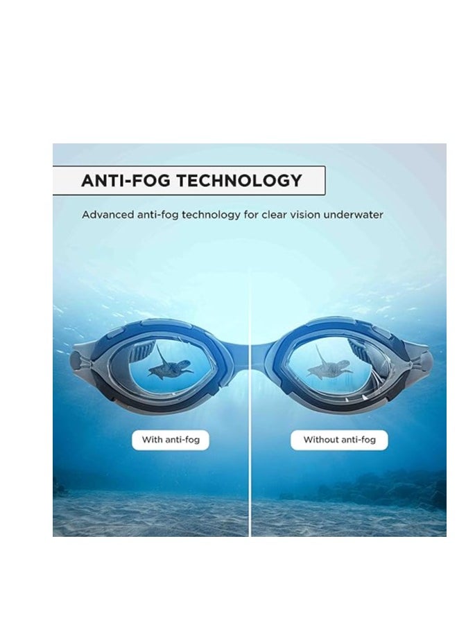 ENDLESS  - EL1001 Swimming Goggle with Anti-Fog and UV Protection | Material : Silicon, Rubber | Attached Ear Buds and Adjustable Strap | Soft Silicone Gasket for Leak Proof | With Hard Case - Image 1