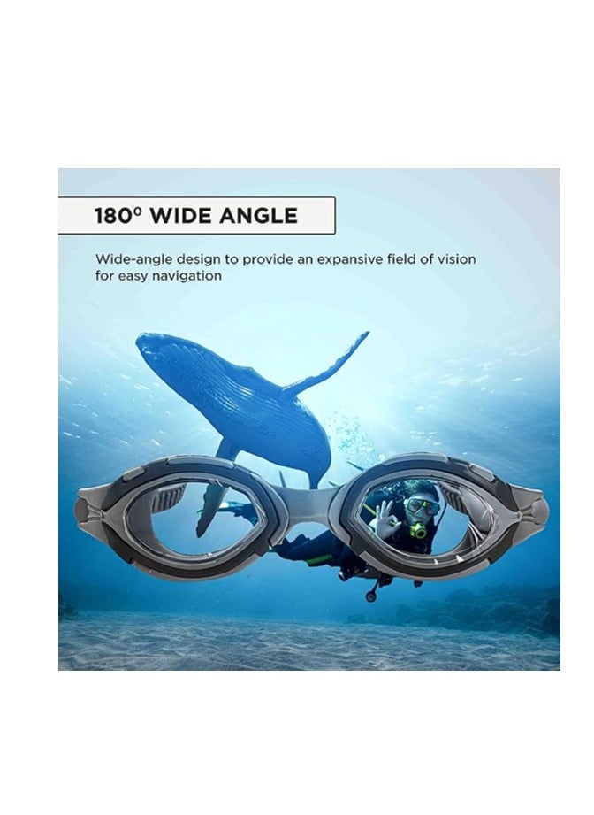 ENDLESS  - EL1001 Swimming Goggle with Anti-Fog and UV Protection | Material : Silicon, Rubber | Attached Ear Buds and Adjustable Strap | Soft Silicone Gasket for Leak Proof | With Hard Case - Image 1