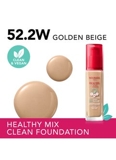 BOURJOIS PARIS كريم أساس هيلثي ميكس كلين - 52.2 واط - بيج ذهبي، 30 مل  - Image 2
