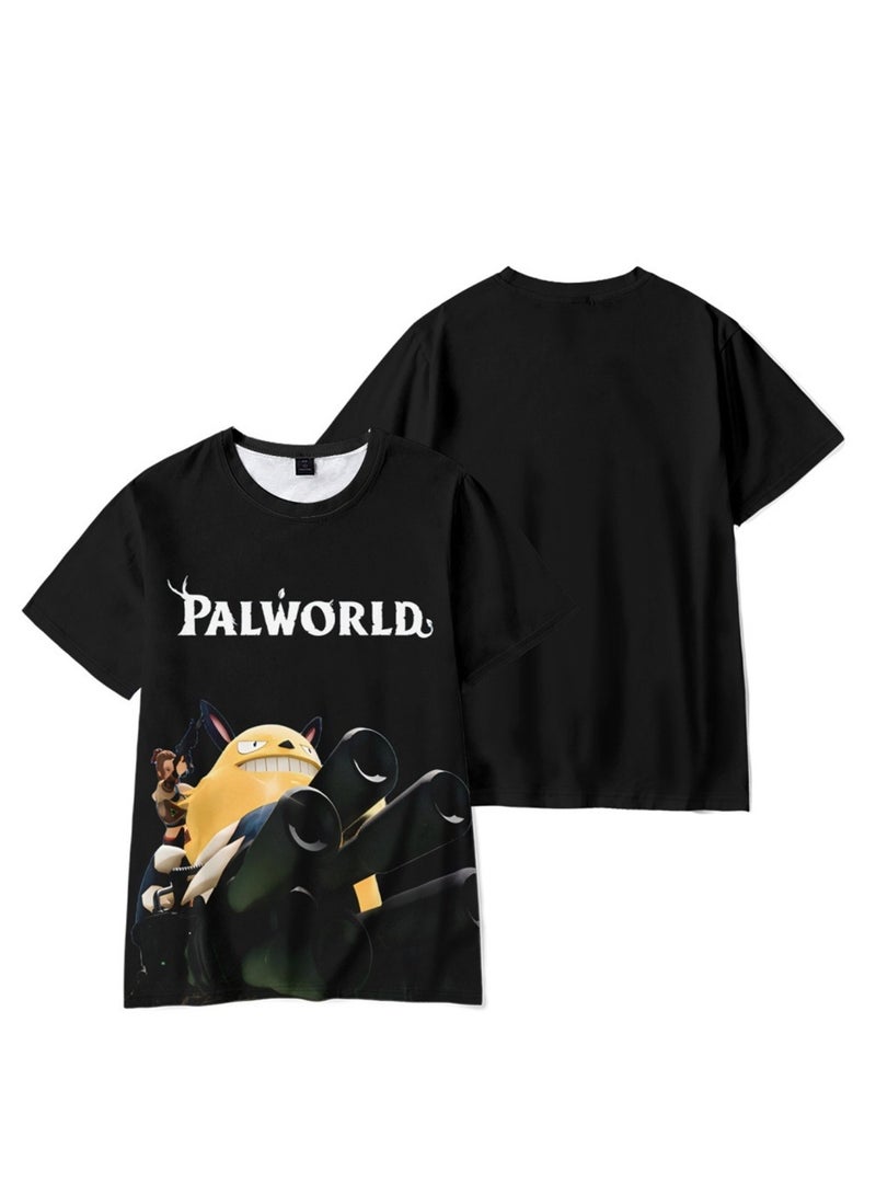 Palworld Phantom Beast Palu 3D digital printing summer short-sleeved T-shirt for adults and children - Image 2